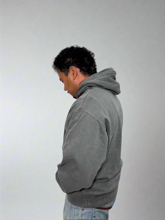 VINTAGE WASHED GREY HOODIE